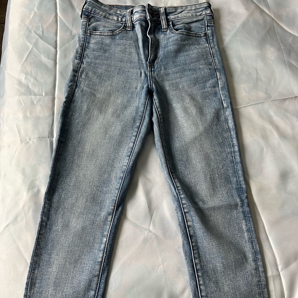 American Eagle Light Blue Denim Shorts